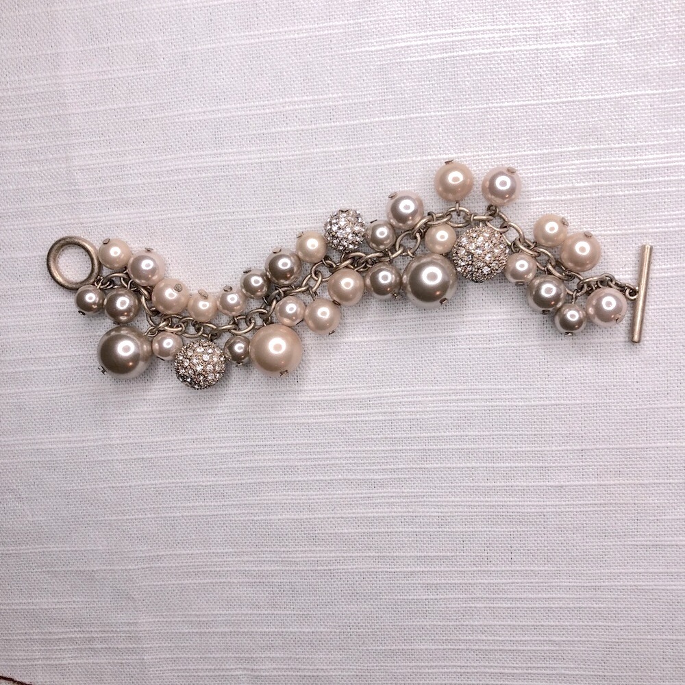 NWOT Carolee Large Champagne Toggle Bracelet - Picture 6 of 12